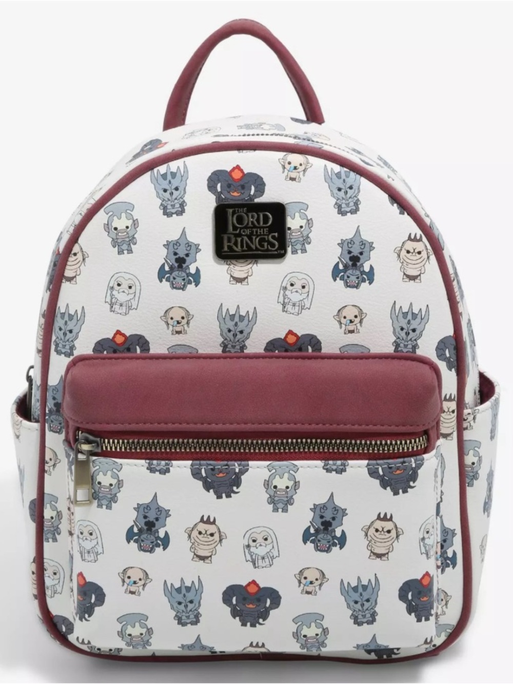Loungefly White & Burgundy Lord of the Rings Kids Mini Backpack